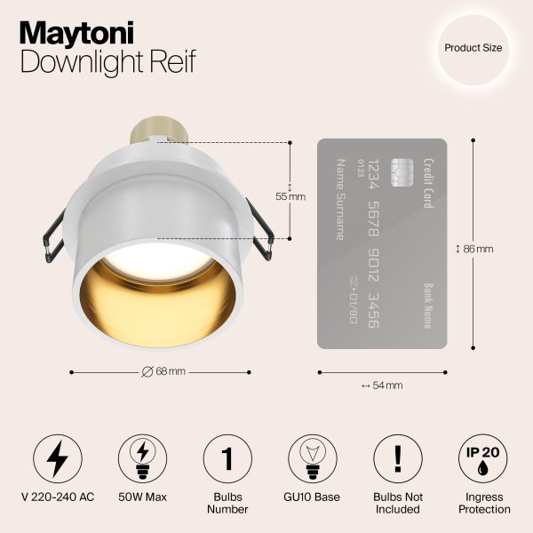 Встраиваемый светильник Technical DL050-01WG — изображение 2