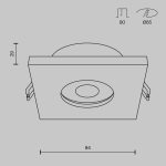 Встраиваемый светильник Technical DL083-01-GU10-SQ-S — изображение 2