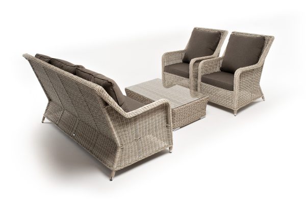 "Гляссе" лаунж-зона из искусственного ротанга, цвет бежевый — изображение 4