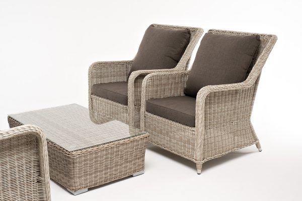 "Гляссе" лаунж-зона из искусственного ротанга, цвет бежевый — изображение 5