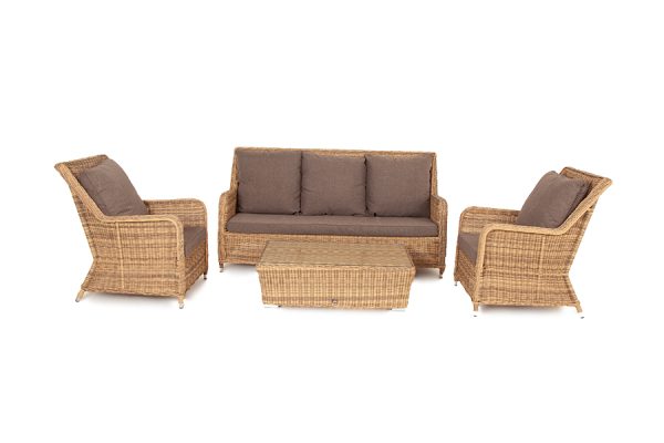 "Гляссе" лаунж-зона из искусственного ротанга, цвет соломенный — изображение 3