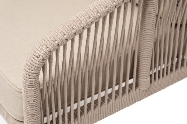 Канны-диван-2-местный-плетеный-из-роупа-каркас-алюминий-белый-муар-роуп-бежевый-круглый-ткань-бежевая-052-3 ткань бежевая 052