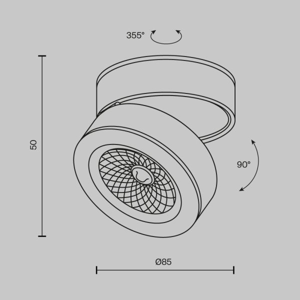 Потолочный-светильник-Technical-C022CL-7W4K-B-1-1 Потолочный светильник Technical C022CL-7W4K-B-1 — изображение 2