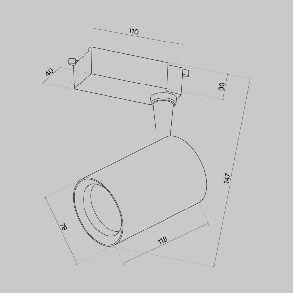 Трековый-светильник-Technical-TR003-1-10W3K-S-W Трековый светильник Technical TR003-1-10W3K-S-W