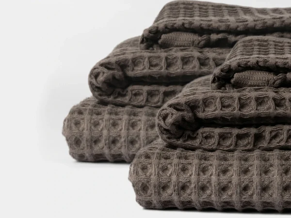 Набор вафельных полотенец Anda 6 шт. коричневый — изображение 3