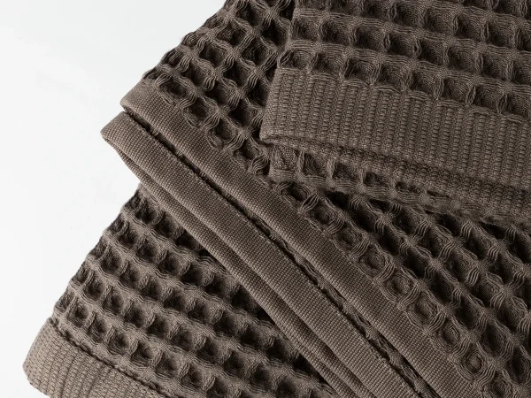Набор вафельных полотенец Anda 3 шт. коричневый — изображение 3