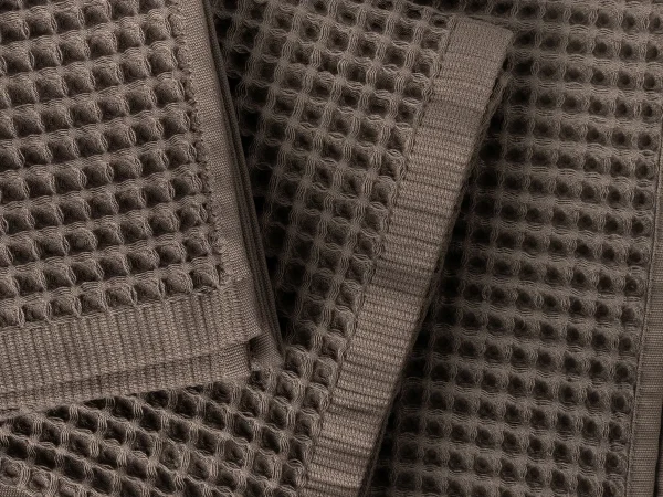 Набор вафельных полотенец Anda 3 шт. коричневый — изображение 2