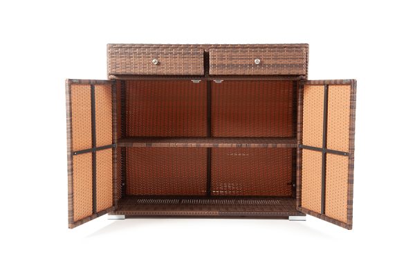 "Мальта" тумба плетеная из искусственного ротанга, цвет коричневый — изображение 4