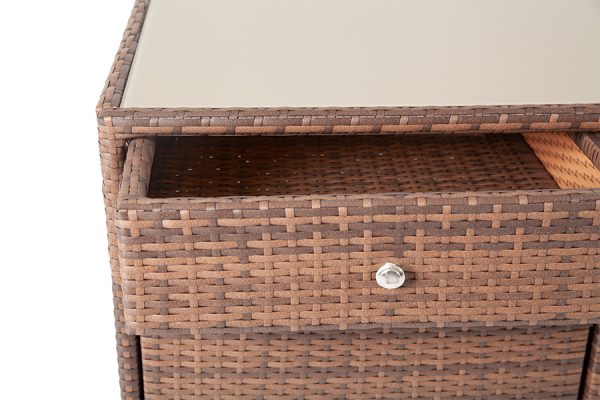 "Мальта" тумба плетеная из искусственного ротанга, цвет коричневый — изображение 5
