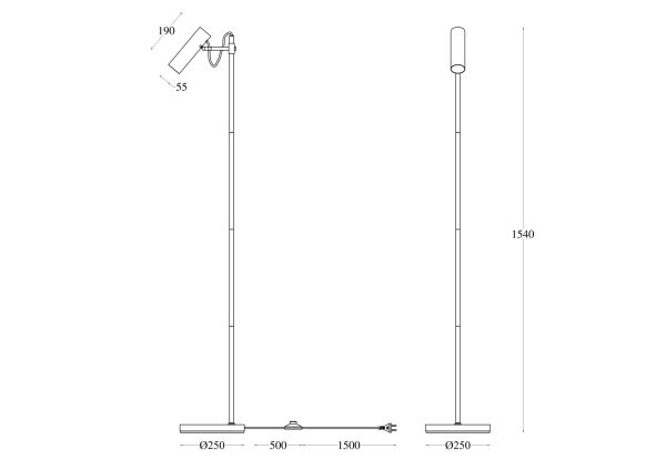 Напольный светильник (торшер) Maytoni MOD129FL-01B — изображение 2