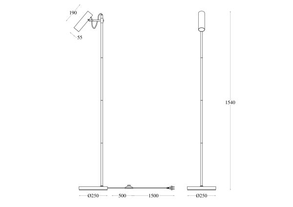 Напольный светильник (торшер) Maytoni MOD129FL-01W — изображение 2