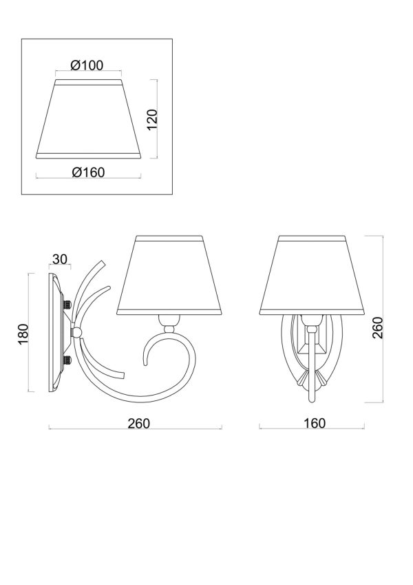 Настенный светильник (бра) Freya FR2013WL-01G — изображение 2