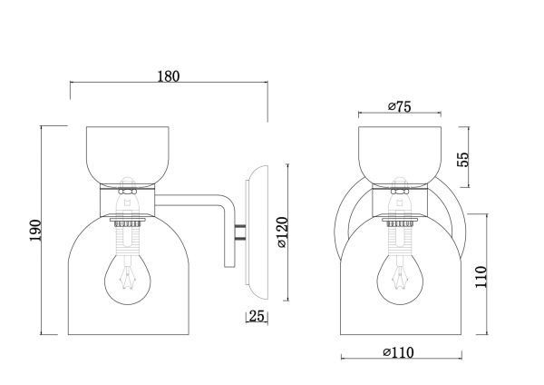 Настенный светильник (бра) Freya FR5094WL-01G — изображение 2