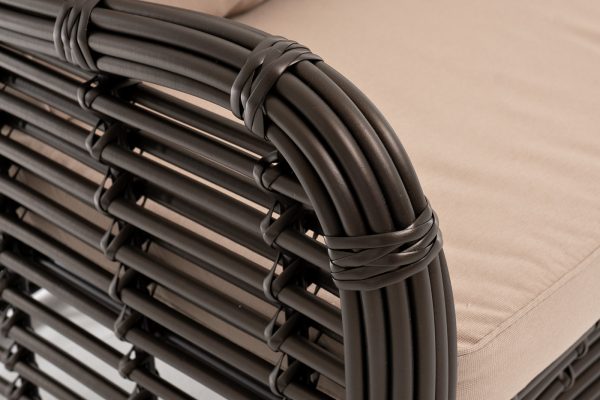 "Ницца" диван из искусственного ротанга трехместный, цвет бронзовый — изображение 4