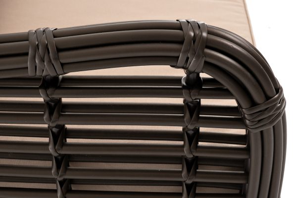 "Ницца" диван из искусственного ротанга трехместный, цвет бронзовый — изображение 5