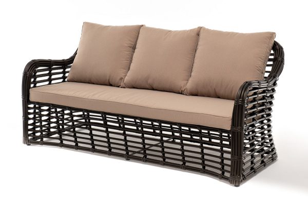 "Ницца" диван из искусственного ротанга трехместный