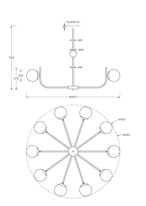 Подвесной светильник Maytoni MOD109PL-10BS — изображение 3