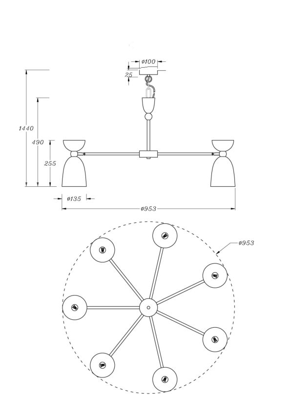 Подвесной светильник Maytoni MOD113PL-07W — изображение 3
