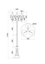 Садово-парковый светильник Outdoor O026FL-03B — изображение 3