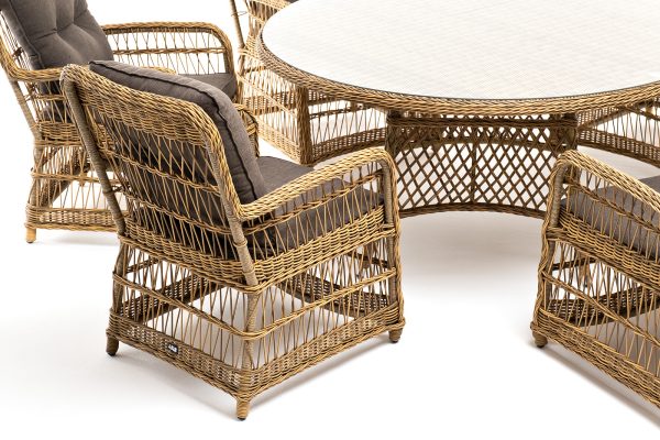 "Эспрессо–150 C" обеденная группа плетеная, цвет соломенный — изображение 4