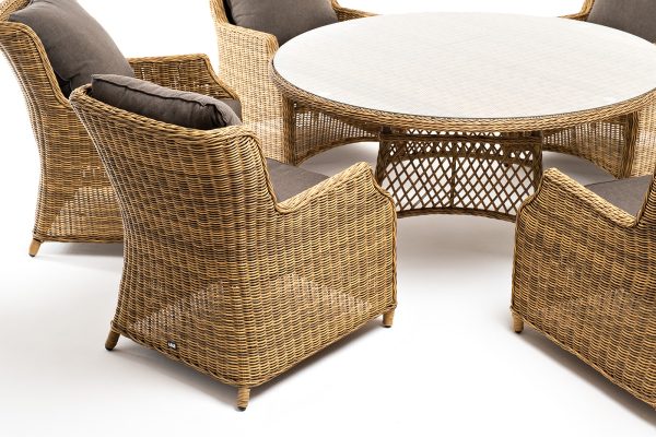 "Эспрессо–150 N" обеденная группа плетеная, цвет соломенный — изображение 3