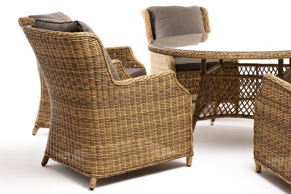 "Эспрессо–150 N" обеденная группа плетеная, цвет соломенный — изображение 5