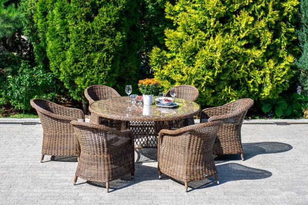 "Эспрессо–150 R" обеденная группа плетеная, цвет коричневый — изображение 3