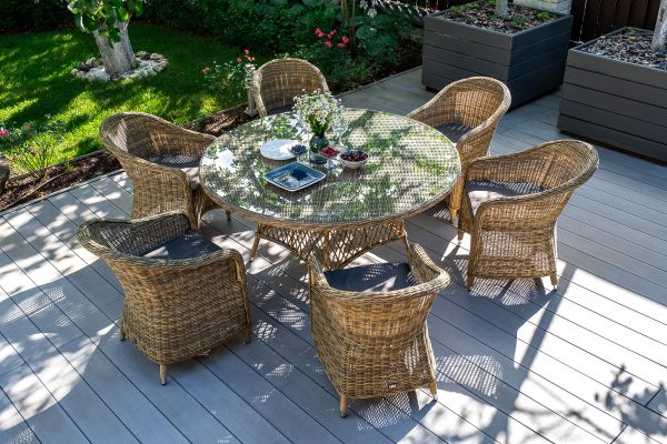 "Эспрессо–150 R" обеденная группа плетеная, цвет соломенный — изображение 4