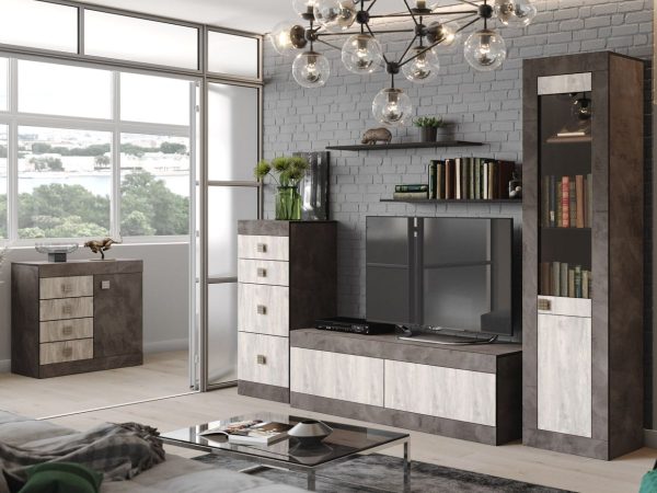 Тумба «Лондон 1600» КМК 0467.2, Оникс/битон пайн светлый — изображение 3