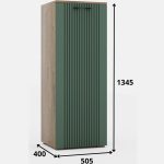 Тумба «Монреаль» 1Д КМК 0986.3, дуб канзас/зеленый матовый — изображение 3