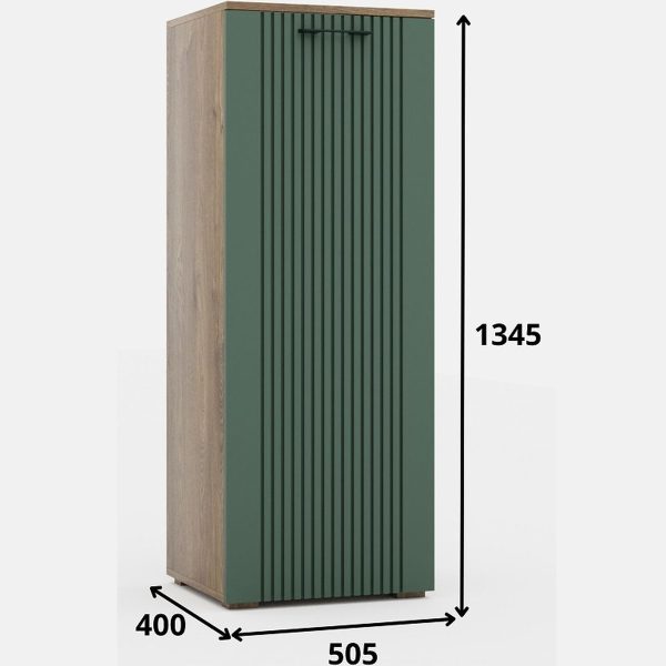 2 Тумба «Монреаль» 1Д КМК 0986.3, дуб канзас/зеленый матовый — изображение 3