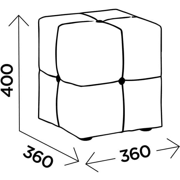 Пуф «Илия» М13, Велюр Капучино — изображение 3
