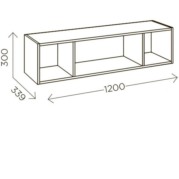 Полка «Илия» М14, Дуб ирландский/Белый — изображение 3