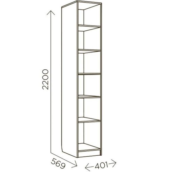 Шкаф-пенал «Илия» М4, Дуб ирландский/Амаретти/Белый — изображение 3