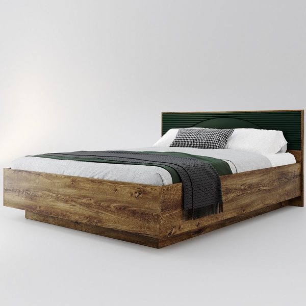 Krovat_1600_Montale_KMK_0966.3 дуб канзас/зеленый матовый
