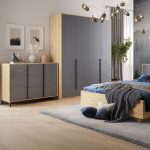 Спальня «Тиана» КМК 0967, дуб наварра/графит — изображение 3