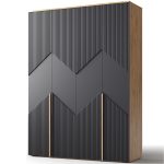 дуб наварра/шагрень черная