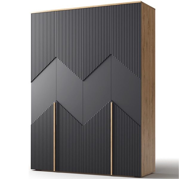 дуб наварра/шагрень черная