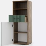 Тумба «Монреаль» 1Д1Я КМК 0986.4, антрацит/дуб канадский арктик — изображение 3