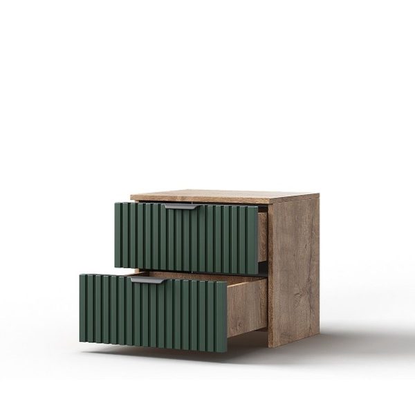 Tumba_2YA_Gerta_KMK_0979.20_1 Тумба «Герта» 2я КМК 0979.20, дуб канзас/зеленый матовый — изображение 3