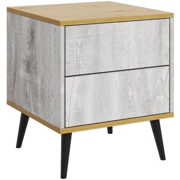 Тумба «Саванна» 2Я КМК.0973.19, бетон пайн светлый/дуб наварра — изображение 3