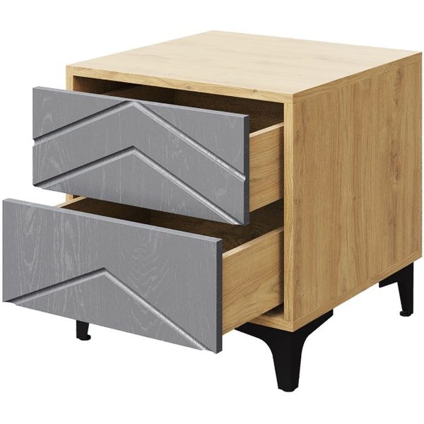 Тумба «Тиана» 2Я КМК 0967.19, дуб наварра/графит — изображение 3