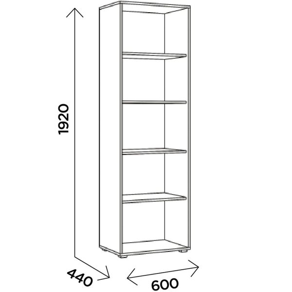Шкаф-пенал «Виллитус» М2, Дуб вотан/Графит — изображение 3