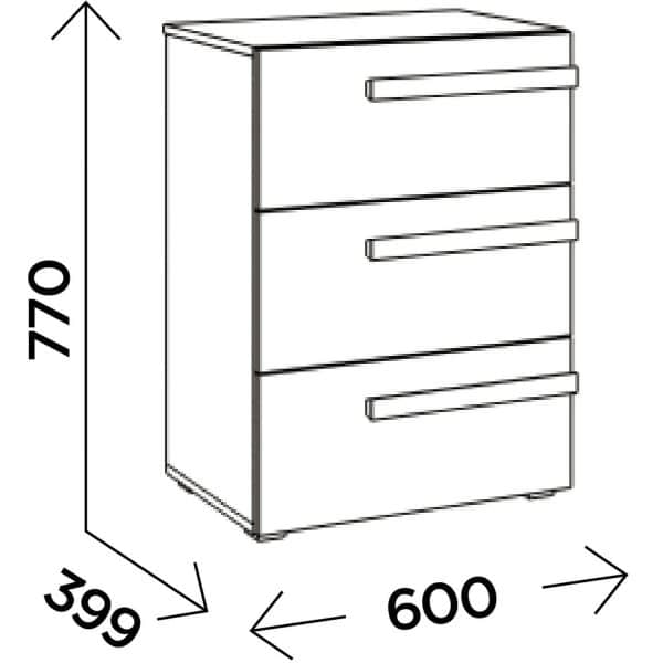 Комод «Виллитус» М6, Дуб вотан/Графит — изображение 3