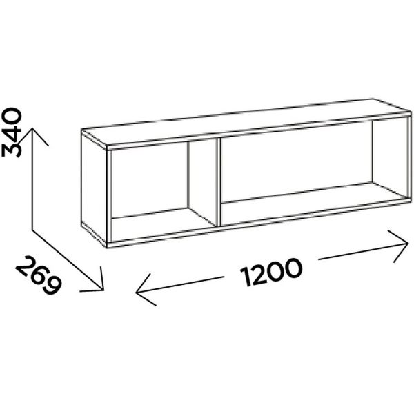 Полка «Виллитус» М9, Дуб вотан/Графит — изображение 3
