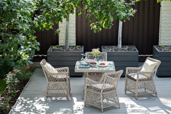 "Айриш" обеденная группа плетеная на 4 персоны, цвет бежевый — изображение 4