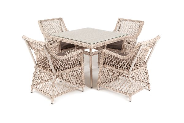 "Айриш" обеденная группа плетеная на 4 персоны