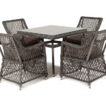"Айриш" обеденная группа плетеная на 4 персоны
