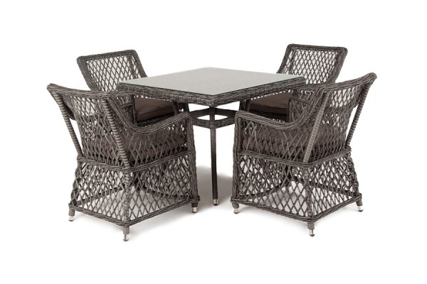 Айриш-обеденная-группа-плетеная-на-4-персоны-цвет-графит "Айриш" обеденная группа плетеная на 4 персоны