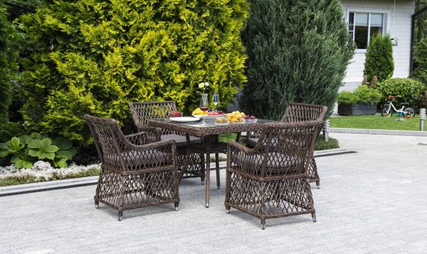 Айриш-обеденная-группа-плетеная-на-4-персоны-цвет-коричневый-4 "Айриш" обеденная группа плетеная на 4 персоны, цвет коричневый — изображение 5